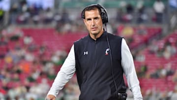 Cincinnati Bearcats head coach Luke Fickell looks on against the South Florida Bulls. Getty Images.