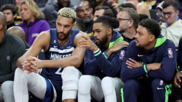 Rudy Gobert, D'Angelo Russell, Bryn Forbes, Minnesota Timberwolves (Photo by Ethan Miller/Getty Images)