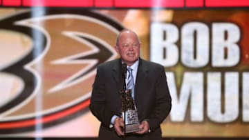 LAS VEGAS, NV - JUNE 24: General Manager Bob Murray of the Anaheim Ducks speaks onstage after winning the award for General Manager of the Year during the 2014 NHL Awards at the Encore Theater at Wynn Las Vegas on June 24, 2014 in Las Vegas, Nevada. (Photo by Andre Ringuette/NHLI via Getty Images)