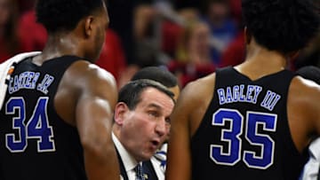Duke basketball head coach Mike Krzyzewski (Mandatory Credit: Rob Kinnan-USA TODAY Sports)