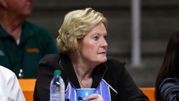 Mar 21, 2015; Knoxville, TN, USA; Tennessee Lady Volunteers head coach emeritus Pat Summitt in the first round of the women