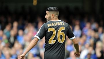 LONDON, ENGLAND - MAY 15 : Riyad Mahrez of Leicester City during the Premier League match between Chelsea and Leicester City at Stamford Bridge on May 15th, 2016 in London, United Kingdom. (Photo by Plumb Images/Leicester City FC via Getty Images)