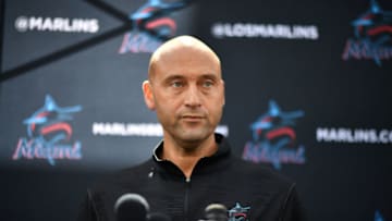 Marlins CEO Derek Jeter, weighing in on the Houston Astros (Photo by Mark Brown/Getty Images)
