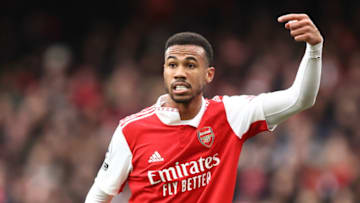 LONDON, ENGLAND - MARCH 04: Gabriel Magalhaes of Arsenal during the Premier League match between Arsenal FC and AFC Bournemouth at Emirates Stadium on March 4, 2023 in London, United Kingdom. (Photo by James Williamson - AMA/Getty Images)