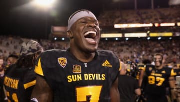 TEMPE, AZ - OCTOBER 14: Running back Kalen Ballage
