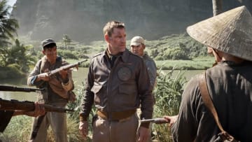 Aaron Eckhart stars as 'Lt. Commander Jimmy Doolittle' in MIDWAY.