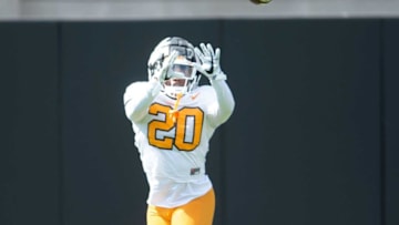 Tennessee running back Jabari Small during football practice on Thursday, April 22, 2021.Kns Ut Practice