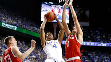 LEXINGTON, KY - NOVEMBER 24: Charles Matthews #4 of the Kentucky Wildcats shoots the ball during the game against the Boston Terriers at Rupp Arena on November 24, 2015 in Lexington, Kentucky. (Photo by Andy Lyons/Getty Images)