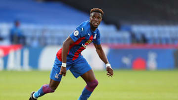 LONDON, ENGLAND - AUGUST 25: Wilfried Zaha of Crystal Palace during the Pre-Season Friendly match between Crystal Palace and Oxford United at Selhurst Park on August 25, 2020 in London, England. (Photo by Catherine Ivill/Getty Images)