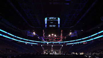 LAS VEGAS, NV - JULY 06: A general view of the Octagon prior to the UFC 239 event at T-Mobile Arena on July 6, 2019 in Las Vegas, Nevada. (Photo by Josh Hedges/Zuffa LLC/Zuffa LLC)