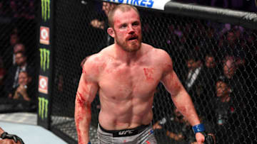 TORONTO, CANADA - DECEMBER 08: Gunnar Nelson of Iceland celebrates his victory over Alex Oliveira of Brazil in their welterweight fight during the UFC 231 event at Scotiabank Arena on December 8, 2018 in Toronto, Canada. (Photo by Josh Hedges/Zuffa LLC/Zuffa LLC via Getty Images)