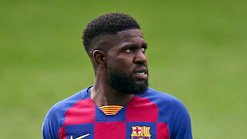 Samuel Umtiti of FC Barcelona. (Photo by Jose Manuel Alvarez/Quality Sport Images/Getty Images)