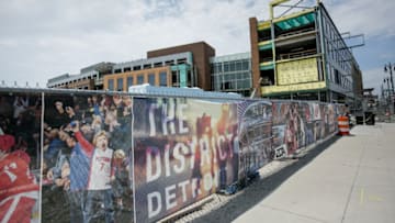 The Little Caesars Arena sits under construction in Detroit, Michigan, U.S., on Thursday, June 22, 2017. To lure more young talent straight out of school, Detroit is giving itself a full-on Silicon Valley makeover. General Motors Co. is spending $1 billion renovating its 60-year-old Tech Center in a northern suburb. Photographer: Anthony Lanzilote/Bloomberg via Getty Images