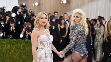 NEW YORK, NY - MAY 02: Kate Hudson (L) and Lady Gaga attend the "Manus x Machina: Fashion In An Age Of Technology" Costume Institute Gala at Metropolitan Museum of Art on May 2, 2016 in New York City. (Photo by Mike Coppola/Getty Images for People.com)