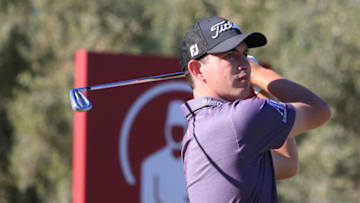 LAS VEGAS, NEVADA - OCTOBER 05: Patrick Cantlay hits off the 14th tee during the third round of the Shriners Hospitals for Children Open at TPC Summerlin on October 5, 2019 in Las Vegas, Nevada. (Photo by Mike Lawrie/Getty Images)