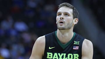 KANSAS CITY, MO - MARCH 08: Baylor Bears guard Jake Lindsey (3) in the first half of a quarterfinal game in the Big 12 Basketball Championship between the Baylor Bears and West Virginia Mountaineers on March 8, 2018 at Sprint Center in Kansas City, MO. Texas Tech won 73-69. (Photo by Scott Winters/Icon Sportswire via Getty Images)