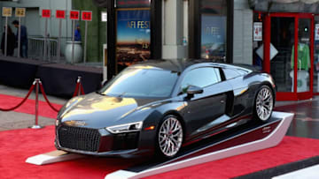 HOLLYWOOD, CA - NOVEMBER 09: An Audi R8 Spyder on display at AFI Festival