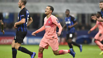 Philippe Coutinho of Barcelona looks dejected during the UEFA Champions League Group Stage match between Inter Milan and Barcelona at Stadio San Siro, Milan, Italy on 6 November 2018. (Photo by Giuseppe Maffia/NurPhoto via Getty Images)
