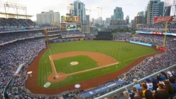 Jun 21, 2014; San Diego, CA, USA; A general view of Petco Park during the first inning between the Los Angeles Dodgers and San Diego Padres. Mandatory Credit: Jake Roth-USA TODAY Sports