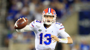 LEXINGTON, KENTUCKY - SEPTEMBER 14: Feleipe Franks #13 of the Florida Gators runs with the ball against the Kentucky Wildcats at Commonwealth Stadium on September 14, 2019 in Lexington, Kentucky. (Photo by Andy Lyons/Getty Images)