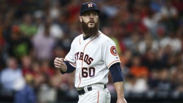 Aug 16, 2016; Houston, TX, USA; Houston Astros starting pitcher Dallas Keuchel (60) walks off the mound after pitching during the first inning against the St. Louis Cardinals at Minute Maid Park. Mandatory Credit: Troy Taormina-USA TODAY Sports
