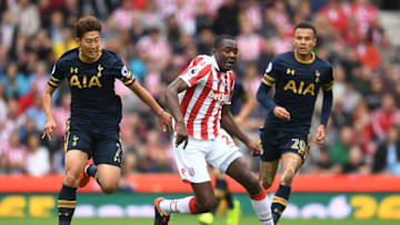 STOKE ON TRENT, ENGLAND - SEPTEMBER 10: Gianelli Imbula of Stoke City in action during the Premier League match between Stoke City and Tottenham Hotspur at Britannia Stadium on September 10, 2016 in Stoke on Trent, England. (Photo by Laurence Griffiths/Getty Images)