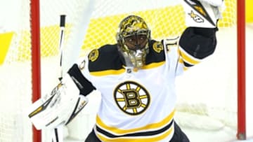 Oct 6, 2016; Columbus, OH, USA; Boston Bruins goalie Malcolm Subban (70) against the Columbus Blue Jackets during a preseason hockey game at Nationwide Arena. The Bruins won 2-1. Mandatory Credit: Aaron Doster-USA TODAY Sports
