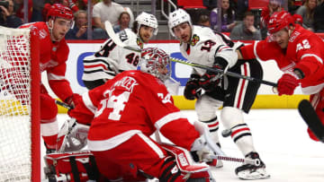 DETROIT, MI - JANUARY 25: Petr Mrazek