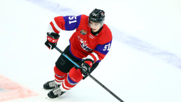 Lukas Cormier #51 of Team Red skates during the 2020 CHL/NHL Top Prospects Game. (Photo by Vaughn Ridley/Getty Images)