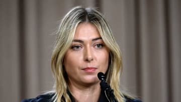 LOS ANGELES, CA - MARCH 7: Tennis player Maria Sharapova addresses the media regarding a failed drug test at the Australian Open at The LA Hotel Downtown on March 7, 2016 in Los Angeles, California. Sharapova, a five-time major champion, is currently the 7th ranked player on the WTA tour. Sharapova, withdrew from this weekÂs BNP Paribas Open at Indian Wells due to injury. (Photo by Kevork Djansezian/Getty Images)
