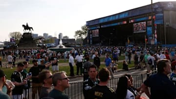 PHILADELPHIA, PA - APRIL 27: Fans attend the NFL Draft Experience prior to the first round of the 2017 NFL Draft at the Philadelphia Museum of Art on April 27, 2017 in Philadelphia, Pennsylvania. (Photo by Jeff Zelevansky/Getty Images)
