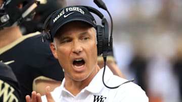 WINSTON SALEM, NORTH CAROLINA - SEPTEMBER 13: Head coach Dave Clawson watches on against the North Carolina Tar Heels during their game at BB&T Field on September 13, 2019 in Winston Salem, North Carolina. (Photo by Streeter Lecka/Getty Images)