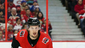 OTTAWA, ON - FEBRUARY 22: Thomas Chabot #72 of the Ottawa Senators skates against the Montreal Canadiens in the first period at Canadian Tire Centre on February 22, 2020 in Ottawa, Ontario, Canada. (Photo by Jana Chytilova/Freestyle Photography/Getty Images)