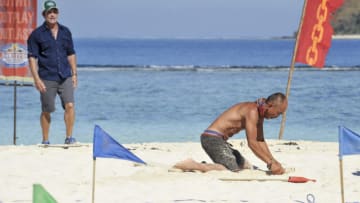 "Dirty Deed" - Jeff Probst watch James "J.T" Thomas compete on the fifth episode of SURVIVOR: Game Changers, airing Wednesday, March 29 (8:00-9:00 PM, ET/PT) on the CBS Television Network. Photo: Jeffrey Neira/CBS Entertainment ÃÂ©2017 CBS Broadcasting, Inc. All Rights Reserved.