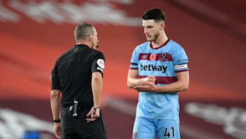 Chelsea are still interested in West Ham's Declan Rice. (Photo by Peter Powell - Pool/Getty Images)