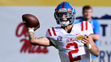 Mississippi Rebels quarterback Matt Corral (2). Mandatory Credit: Douglas DeFelice-USA TODAY Sports