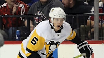 John Marino #6 of the Pittsburgh Penguins (Photo by Bruce Bennett/Getty Images)