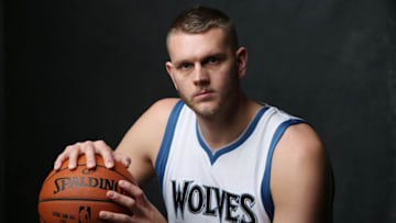 MINNEAPOLIS, MN - SEPTEMBER 26: Cole Aldrich (Photo by David Sherman/NBAE via Getty Images)