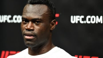 ST. LOUIS, MO - JANUARY 12: Uriah Hall of Jamaica interacts with media after a workout at the Scottrade Center on January 12, 2018 in St. Louis, Missouri. (Photo by Josh Hedges/Zuffa LLC/Zuffa LLC via Getty Images)