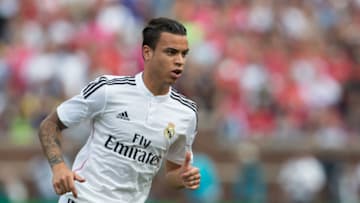 Real Madrid player Raul De Tomas (35) during Soccer, 2014 Guinness International Champions Cup Match, between Real Madrid and Manchester United on August 02, 2014 at University of Michigan in Ann Arbor, MI, USA. Manchester United won the match with a score of 3-1. Photo �� Ira L. Black (Photo by Ira Black/Corbis via Getty Images)