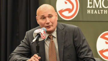 Atlanta Hawks, Travis Schlenk. Mandatory Credit: Dale Zanine-USA TODAY Sports