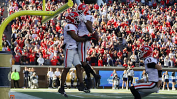 Georgia Bulldogs running back Kenny McIntosh celebrates after a touchdown. (Mandatory Credit: Brett Davis-USA TODAY Sports)