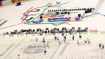 NEW YORK, NY - JANUARY 29: (EDITORIAL USE ONLY) A general view of the game between the New York Rangers and the New York Islanders during the 2014 Coors Light NHL Stadium Series at Yankee Stadium on January 29, 2014 in New York City. (Photo by Jeff Zelevansky/Getty Images)