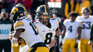 Alex Padilla, Tyler Goodson, Iowa Hawkeyes. (Mandatory Credit: Dylan Widger-USA TODAY Sports)