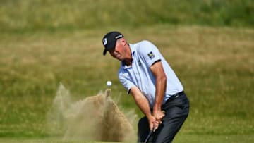 Matt Kuchar of the United States hits a bunker shot on the 7th hole during a practice round prior to the 146th Open Championship at Royal Birkdale on July 18, 2017 in Southport, England. (Photo by Dan Mullan/Getty Images)