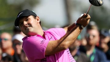 AUGUSTA, GA - APRIL 08: Patrick Reed of the United States plays his shot from the eighth tee during the final round of the 2018 Masters Tournament at Augusta National Golf Club on April 8, 2018 in Augusta, Georgia. (Photo by Patrick Smith/Getty Images)