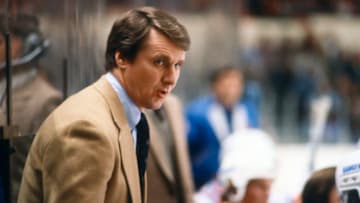 Head coach Herb Brooks of the New York Rangers . (Photo by Focus on Sport/Getty Images)
