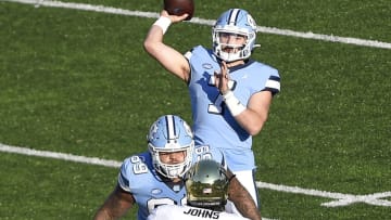 North Carolina Tar Heels quarterback Sam Howell. (Bob Donnan-USA TODAY Sports)