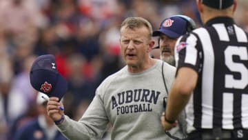 Auburn footballDec 28, 2021; Birmingham, Alabama, USA; Auburn Tigers head coach Bryan Harsin during the second half against the Houston Cougars during 2021 Birmingham Bowl at Protective Stadium. Mandatory Credit: Marvin Gentry-USA TODAY Sports