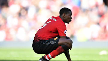 MANCHESTER, ENGLAND - MAY 12: Paul Pogba of Manchester United looks dejected following his side's defeat during the Premier League match between Manchester United and Cardiff City at Old Trafford on May 12, 2019 in Manchester, United Kingdom. (Photo by Dan Mullan/Getty Images)